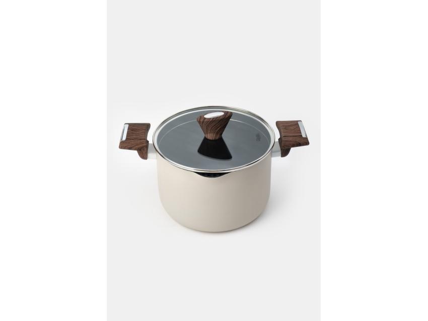 Titanyum Makarna Tenceresi 22 cm Krem
